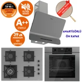 Ferre FryArt & SilentArt ENON Sessiz Antrasit Gri Ankastre Set (D082-SA+ QEP63CPR +SC408-WFA 1'wok) thumbnail 1