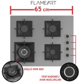 Ferre FryArt & SilentArt ENON Sessiz Antrasit Gri Ankastre Set (D082-SA+ QEP63CPR +SC408-WFA 1'wok) thumbnail 5