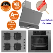 Ferre FryART&SteamART-SilentArt MQE Sessiz Antrasit-Gri  Ankastre Set (D082-SA + QEP64CPR +SS208) thumbnail 1