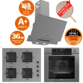 Ferre FryART&SteamART-SilentArt MOİ Sessiz Antrasit-Gri  Ankastre Set (D065-SA + QEP64CPR +SS208) thumbnail 1