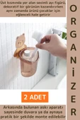 Asılabilir Kolay Montaj Mutfak Banyo Küçük Eşya Çocuk Odası Sevimli Ayı Figürlü Organizer 2 Adet thumbnail 1