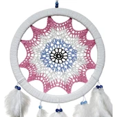 Pembe Nazar Motifli Kuş Tüylü Duvar Süsü thumbnail 1