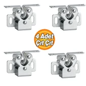 Kelebek Çıt Çıt Dolap 4 Adet Kapak Tutucu Kapı Kilidi Güçlü Tutuş Paslanmaz Dayanıklı 4 Adet Set thumbnail 2