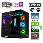 Xaser Nova X150 Ryzen 5 7600 32GB DDR5 Ram 1TB M.2 NVMe SSD 16GB RTX5060 Ti Sıvı Soğutmalı Oyuncu Tavsiye Sistem thumbnail 1