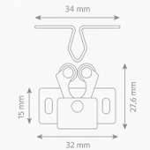 Kelebek Çıt Çıt Dolap 4 Adet Kapak Tutucu Kapı Kilidi Güçlü Tutuş Paslanmaz Dayanıklı 4 Adet Set thumbnail 3
