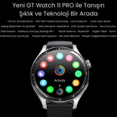 GT Watch 11 PRO Erkek Klasik Akıllı Saat AMOLED Sesli Görüşme NFC Android iPhone Huawei Uyumlu 8,9,10 thumbnail 2