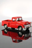 1955 Chevrolet Stepside Kırmızı Kamyonet Çek Bırak Metal Model Oyuncak Araba 12 Cm thumbnail 1