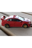Lisanslı Subaru WRZ STI Çek Bırak Model Metal Araba (1:36) 43693D Kırmızı thumbnail 1