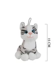 Sevimli Peluş Kedi Oyuncak Hediyelik Uyku Arkadaşı 15 cm thumbnail 1