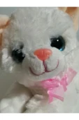 Oyuncak Pelüş Miyavlayan Kedi Papyonlu Boyu 30 cm thumbnail 3