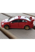 Lisanslı Subaru WRZ STI Çek Bırak Model Metal Araba (1:36) 43693D Kırmızı thumbnail 2