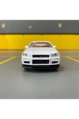 Nissan Skyline Gt-r R34 1/36 Ölçek Diecast Metal Model Araba Oyunca Araba thumbnail 2