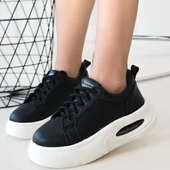 Chris Siyah Cilt Bağcıklı Spor Ayakkabı thumbnail 4