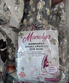 Manolya Lastikli Isıya Dayanıklı Keçe Lamineli Ütü Masası Kılıfı, Ütü Bezi (140x50) thumbnail 2