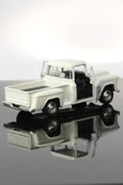 1955 Chevrolet Stepside Beyaz Kamyonet Çek Bırak Metal Model Oyuncak Araba 12 Cm thumbnail 2