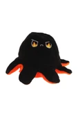 Turuncu Siyah Kızgın Üzgün Ahtapot Peluş Yastık thumbnail 2