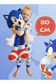 Sonic Peluş Oyuncak 80 Cm Dev Boy En Büyük Boy Hediyelik Uyku Arkadaşı thumbnail 1