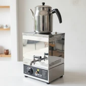 Han Çelik Tek Demlikli Endüstriyel Elektrikli Çay Kazanı - Demlik Hediyeli thumbnail 1