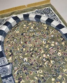 Pratik ve Taşınabilir İpek Dokulu Çantalı Seccade Ravza Desenli Fermuarlı thumbnail 3