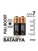 Type-C Şarjlı 800mWh 1.5V Şarj Edilebilir 2'li AAA İnce Pil - lityum iyon Batarya thumbnail 1