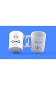 EYDXLMUG Mr Mrs2 Çift Kupa Bardak Porselen Çay Kahve Kupası thumbnail 1