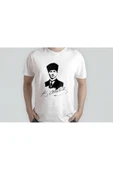 EYDXLMUG Atatürk Baskılı Beyaz Unısex T-shırt thumbnail 2