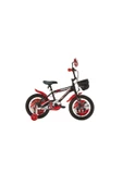 Flash Çocuk Bisikleti 26 Cm V Fren 16 Jant Vitessiz Mat Siyah Kırmızı thumbnail 1