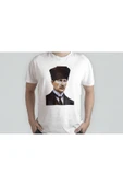 EYDXLMUG Atatürk Baskılı Beyaz Unısex T-shırt thumbnail 2