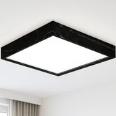 Siyah Mermer Desenli Led Panel Aydınlatma Avize 60 60 cm 3200K Gün ışığı thumbnail 3