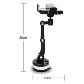 Jel Vantuzlu Cama Takılabilen Güçlü 360 Derece Dönebilen Ayarlanabilir Araç Içi Vantuzlu Telefon Tutucu (5332) thumbnail 3