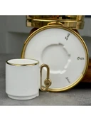 Mien MEN POR2326 Gold Detaylı Beyaz Porselen Fincan Takımı 6'lı thumbnail 2