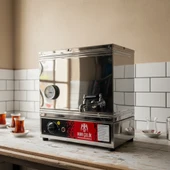 Han Çelik Çift Demlikli Endüstriyel Elektrikli Çay Kazanı - Sıcaklık Göstergeli thumbnail 3