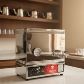 Han Çelik Çift Demlikli Endüstriyel Elektrikli Çay Kazanı - Sıcaklık Göstergeli thumbnail 1