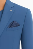 Erkek Slim Fit Blazer Ceket Açık İndigo – Tek Düğmeli – Şık Günlük & Ofis Kombinleri için – Tam Astar thumbnail 4