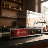 Han Çelik Çift Demlikli Pleytli Endüstriyel Elektrikli Çay Kazanı thumbnail 5