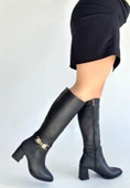Mooni Siyah Cilt Topuklu Çizme thumbnail 1