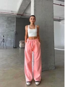 3 iplik şardonlu oversize eşofman somon thumbnail 1