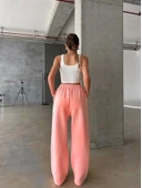 3 iplik şardonlu oversize eşofman somon thumbnail 2