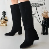 Roksa Siyah Süet Topuklu Çizme thumbnail 4