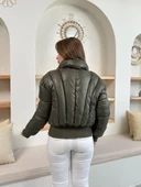 Puffer kısa mont haki st25534 thumbnail 3