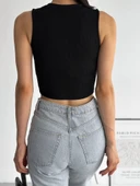 fitilli kaşkorse yakası zincirli atlet siyah thumbnail 3