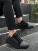 KB-X46 Kuback Siyah Gri Yüksek Siyah Taban Günlük Spor Ayakkabı thumbnail 1
