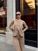 Kruvaze takım ayrobin bej s054 thumbnail 2