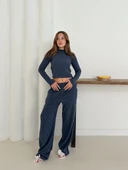 Balıkçı yaka örme takım lacivert st265865 thumbnail 2