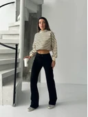 Fit comfort siyah salaş pantolon A6011 thumbnail 3