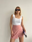 Kapaklı şort etek pudra s208 thumbnail 1