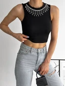 fitilli kaşkorse yakası zincirli atlet siyah thumbnail 5