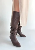 Zelya Kahverengi Cilt Topuklu Çizme thumbnail 2