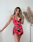 Kırmızı desenli alt üst takım thumbnail 2