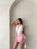 Valonlu fırfırlı şort s24683 thumbnail 3